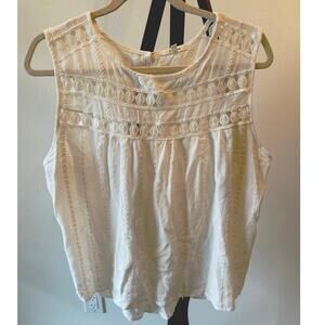Beautiful Cream Lace Rayon Tank by Maurice Romantic Classy
